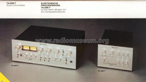 Channel Dividing Stereo Pre-Amplifier TA-4300F; Sony Corporation; (ID = 2093733) Ampl/Mixer