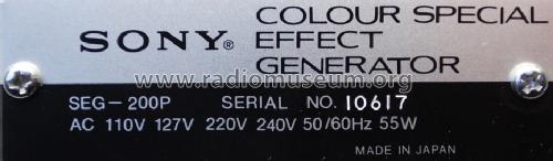 Colour Special Effect Generator SEG-200P; Sony Corporation; (ID = 1486422) Equipment
