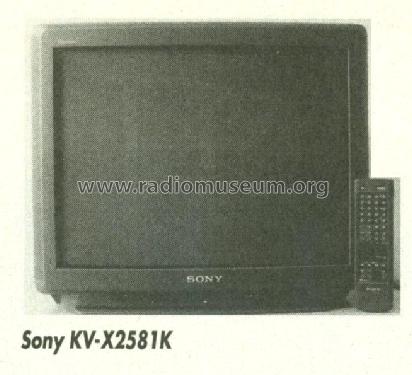 Colour Television KV-X2581K; Sony Corporation; (ID = 1212768) Television