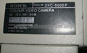 Colour Video Camera DXC-6000P; Sony Corporation; (ID = 1219249) TV-studio