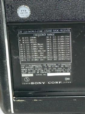 CRF-220; Sony Corporation; (ID = 360842) Radio