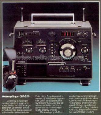 Short Wave Synthesized Dual Conversion Receiver CRF-320; Sony Corporation; (ID = 495838) Radio
