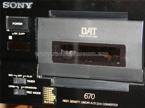 Digital Audio Tape Deck DTC-670; Sony Corporation; (ID = 783062) R-Player