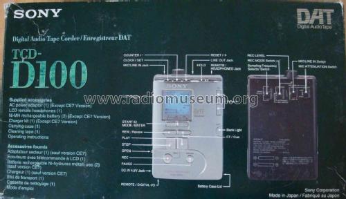 DAT Walkman TCD-D100; Sony Corporation; (ID = 685667) Reg-Riprod