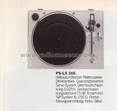 Direct Drive Automatic Stereo Turntable System PS-LX310; Sony Corporation; (ID = 1894053) R-Player