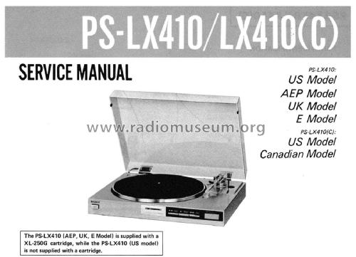 Direct Drive Stereo Turntable PS-LX410; Sony Corporation; (ID = 1828854) Ton-Bild