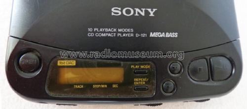 Discman D-121; Sony Corporation; (ID = 1747423) R-Player