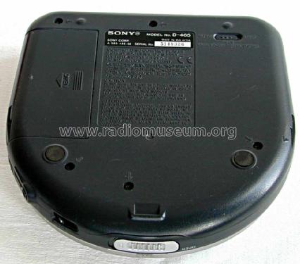 Discman ESP D465 R-Player Sony Corporation; Tokyo, build Discman ESP D465 R-Player Sony Corporation; Tokyo, build