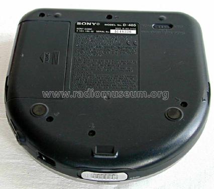 Discman ESP D465; Sony Corporation; (ID = 1177910) R-Player