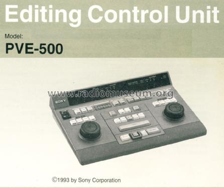 Editing Control Unit PVE-500; Sony Corporation; (ID = 1443472) Misc