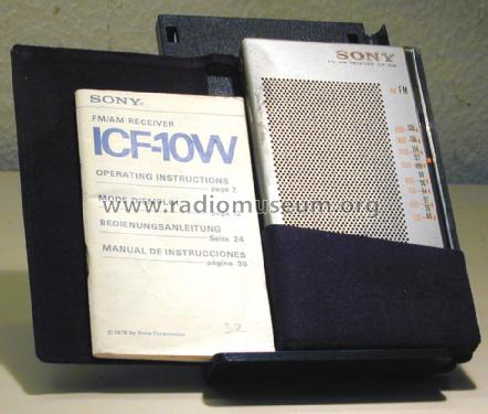 FM/AM 2-Band Receiver ICF-10W; Sony Corporation; (ID = 1461156) Radio
