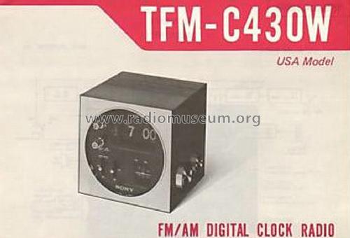 FM/AM Digital Clock Radio TFM-C430W; Sony Corporation; (ID = 1217899) Radio