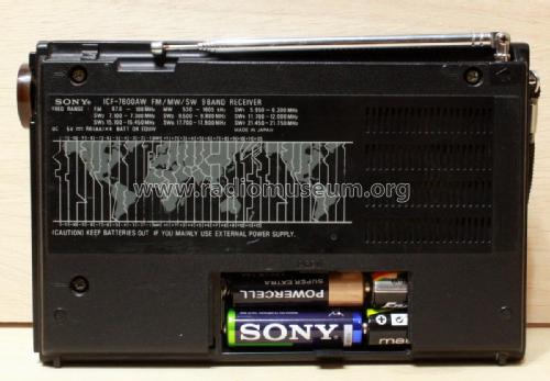 FM/AM Multiband Receiver ICF-7600AW; Sony Corporation; (ID = 2061385) Radio