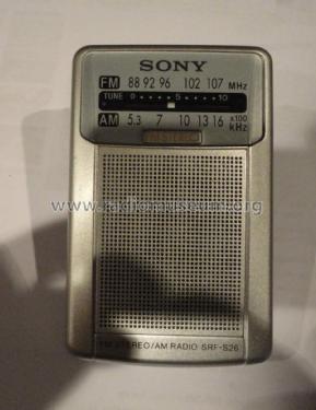 FM Stereo/AM Radio SRF-S26; Sony Corporation; (ID = 1226764) Radio