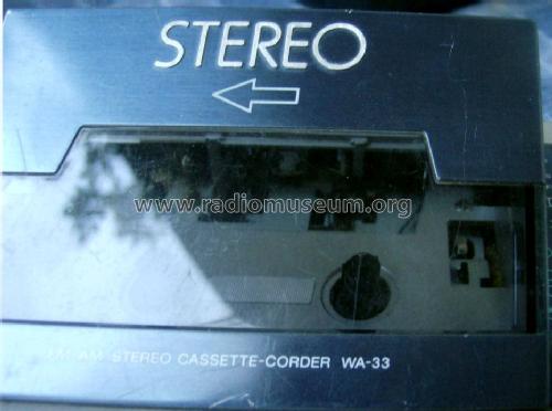 FM/AM Stereo Cassette Corder WA-33; Sony Corporation; (ID = 1063010) Radio