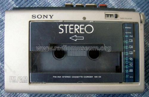 FM/AM Stereo Cassette Corder WA-33; Sony Corporation; (ID = 1063012) Radio