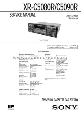 FM/MW/LW Cassette Car Stereo XR-C5080R; Sony Corporation; (ID = 2038138) Car Radio