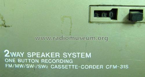FM/MW/SW1/SW2 Cassette-Corder CFM-31S; Sony Corporation; (ID = 1327920) Radio