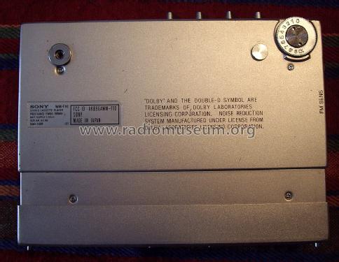 FM Stereo Cassette Player Walkman FM WM-F10; Sony Corporation; (ID = 1485522) Radio