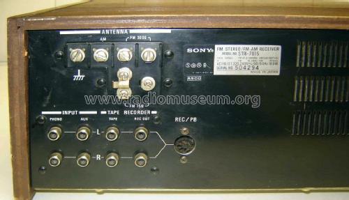 FM Stereo /FM-AM Receiver STR-7015; Sony Corporation; (ID = 984256) Radio