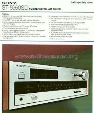 FM Stereo / FM-AM Tuner ST-5950SD; Sony Corporation; (ID = 846416) Radio