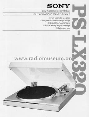 Fully Automatic Belt-Drive Turntable PS-LX320; Sony Corporation; (ID = 1719621) Ton-Bild