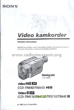 Handycam - Video Camcorder CCD-TR411E; Sony Corporation; (ID = 1827450) R-Player