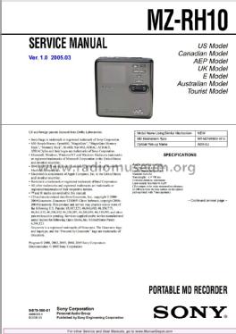 Hi-MD Walkman MZ-RH10; Sony Corporation; (ID = 1799871) R-Player