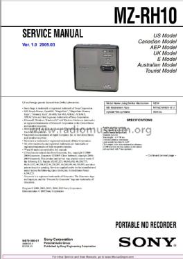 Hi-MD Walkman MZ-RH10 R-Player Sony Corporation; Tokyo