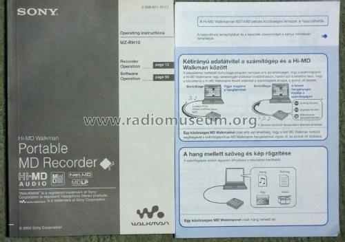 Hi-MD Walkman MZ-RH10; Sony Corporation; (ID = 1803365) R-Player