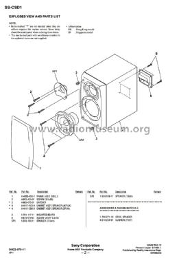 HiFi Box SS-CSD1; Sony Corporation; (ID = 1721775) Speaker-P
