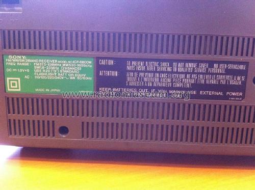 ICF-6800W; Sony Corporation; (ID = 1311535) Radio