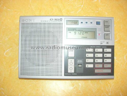 FM/LW/MW/SW PLL Synthesized Receiver ICF-7600D; Sony Corporation; (ID = 241594) Radio