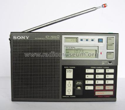 FM/LW/MW/SW PLL Synthesized Receiver ICF-7600D; Sony Corporation; (ID = 583347) Radio