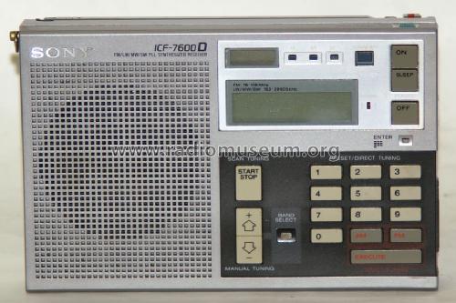 FM/LW/MW/SW PLL Synthesized Receiver ICF-7600D; Sony Corporation; (ID = 943455) Radio