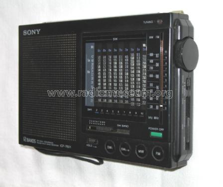 Sony ICF-7601 AM/FM/SW 12 receptor de radio portátil de banda Mundial/Antena/Caja Compacta 