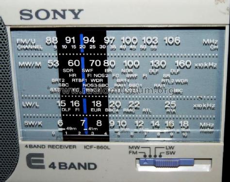 ICF-860L; Sony Corporation; (ID = 686256) Radio