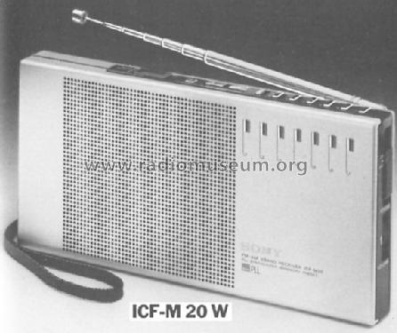 FM/AM 2 Band Receiver ICF-M 20 W; Sony Corporation; (ID = 388198) Radio