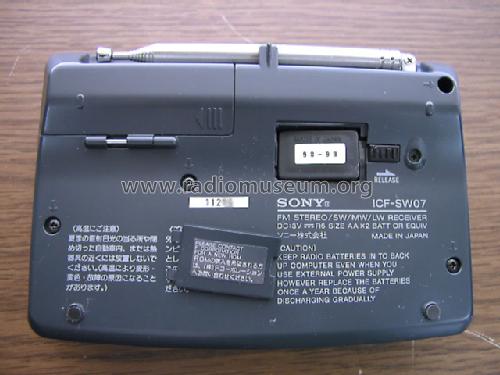 ICF-SW07; Sony Corporation; (ID = 1464796) Radio
