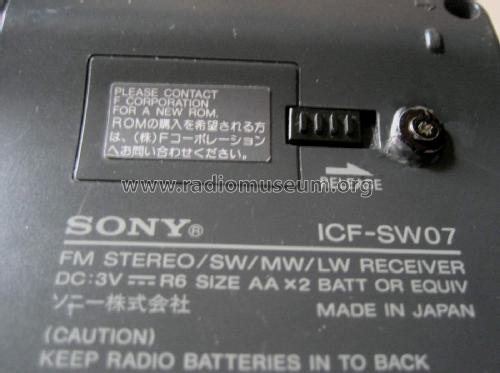 ICF-SW07; Sony Corporation; (ID = 1861687) Radio