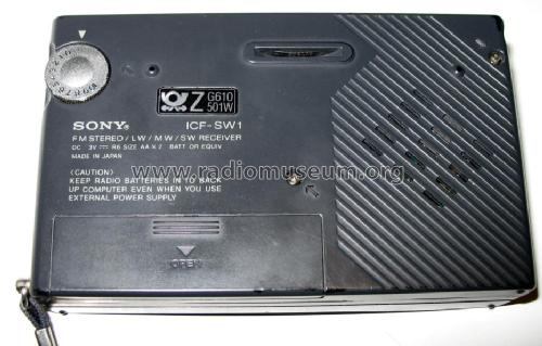 FM Stereo / LW / MW / SW Receiver ICF-SW1 - Type 2; Sony Corporation; (ID = 847861) Radio