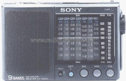 9 Bands FM / MW / SW Receiver ICF-SW20; Sony Corporation; (ID = 123358) Radio