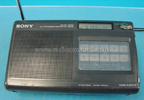 FM/SW 2 Band PLL Synthesized Receiver ICF-SW800; Sony Corporation; (ID = 1422769) Radio