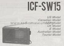 ICF-SW 15; Sony Corporation; (ID = 818708) Radio