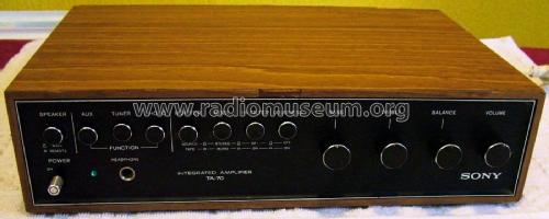 Integrated Amplifier TA-70; Sony Corporation; (ID = 2074616) Ampl/Mixer