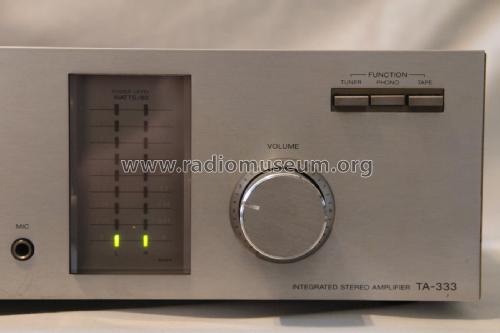 Integrated Stereo Amplifier TA-333; Sony Corporation; (ID = 1763047) Ampl/Mixer