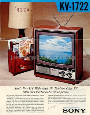 Trinitron KV-1722; Sony Corporation; (ID = 1735245) Television