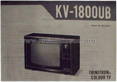 KV-1800UB; Sony Corporation; (ID = 1280105) Television