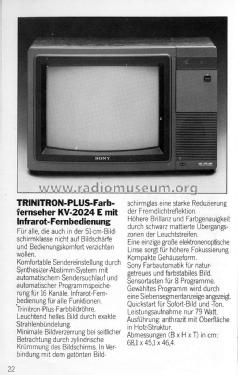 KV-2024 E; Sony Corporation; (ID = 1719732) Television