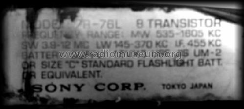 8 Transistor 7R-76L; Sony Corporation; (ID = 1525420) Radio